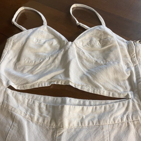 WHITE Peekaboo denim bustier - Picture 5 of 13